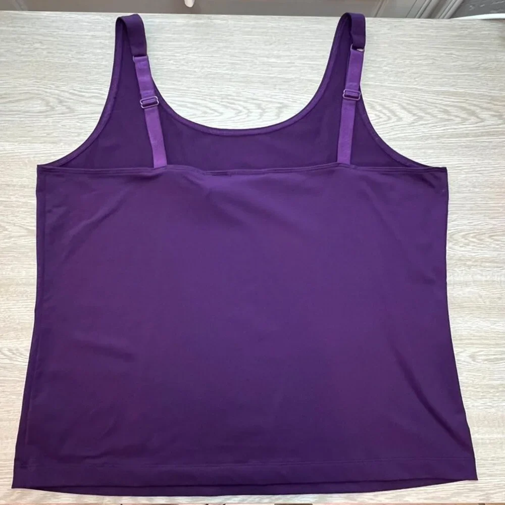 Chico's - Women's Size XL Tank Top Scoop Neck Strap Sleeve Purple Stretch - Picture 2 of 7